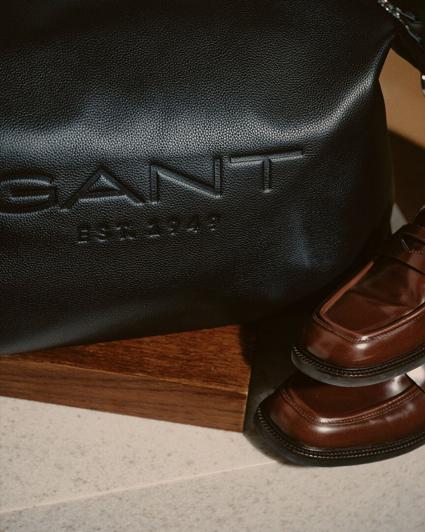 Leather black bag and leather shoes