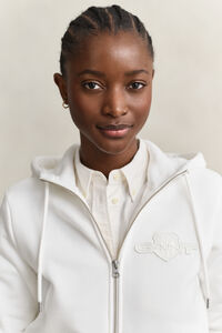 Tonal Shield Zip Hoodie