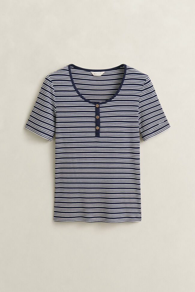 Ribbed Henley Top