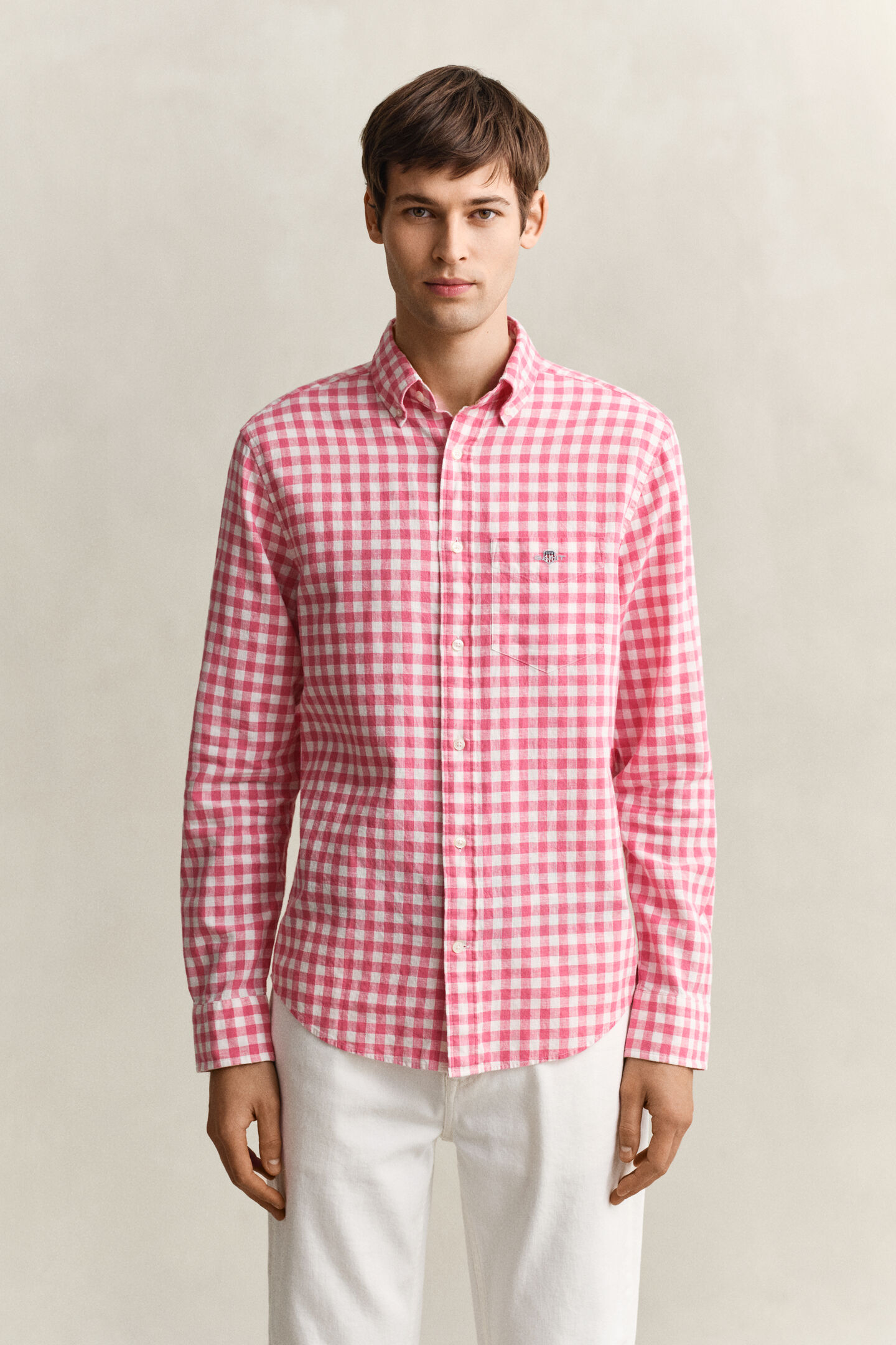 Gingham Linen Blend Shirt