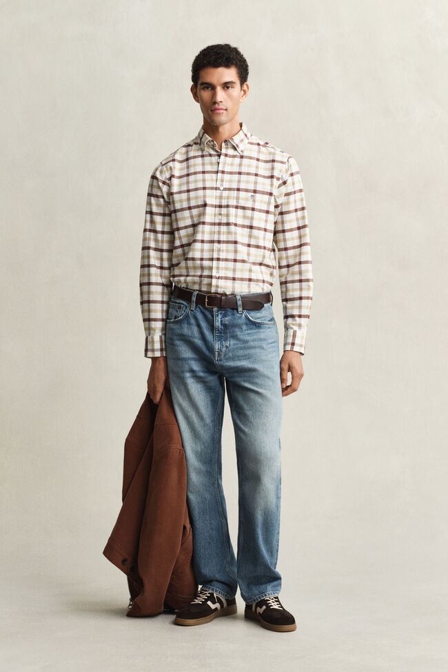 Regular Fit Checked Oxford Shirt
