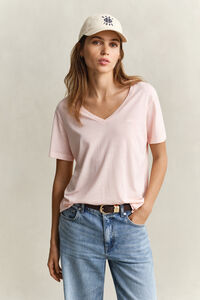 Washed Shield V-Neck T-Shirt