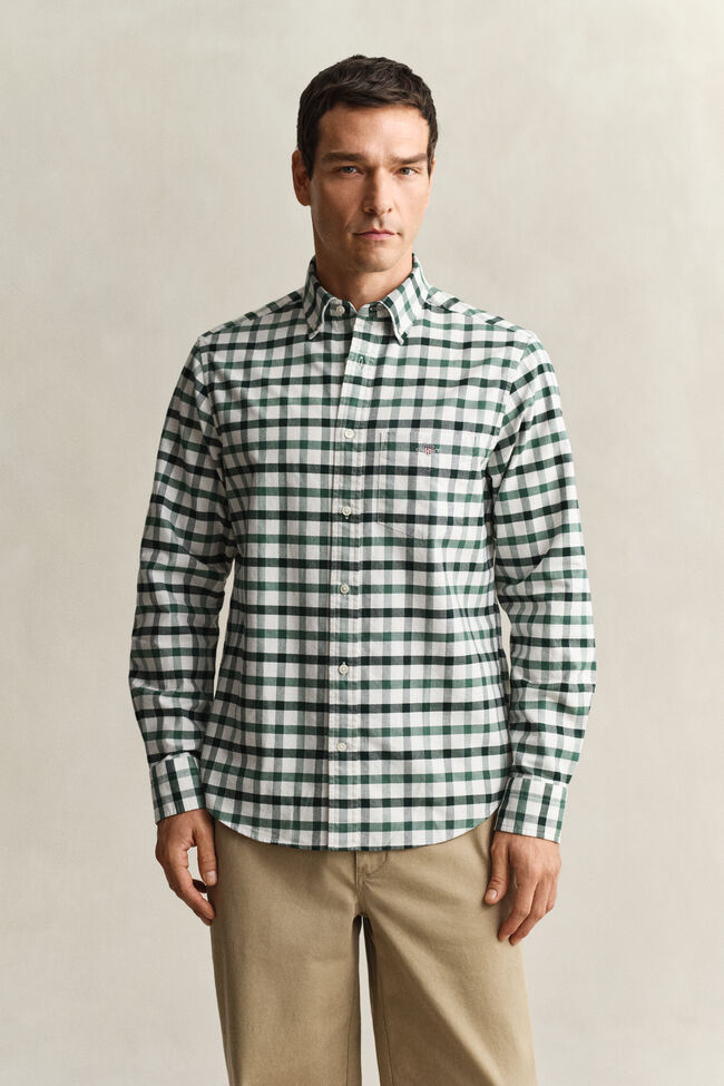 Regular Fit Checked Oxford Shirt