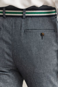 Indigo Herringbone Suit Pants